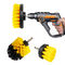 3Pcs/Set Electric Drill Scrubber Brush Plastic Round Cleaning Brush For Carpet Glass Car Tires Nylon Brushes
